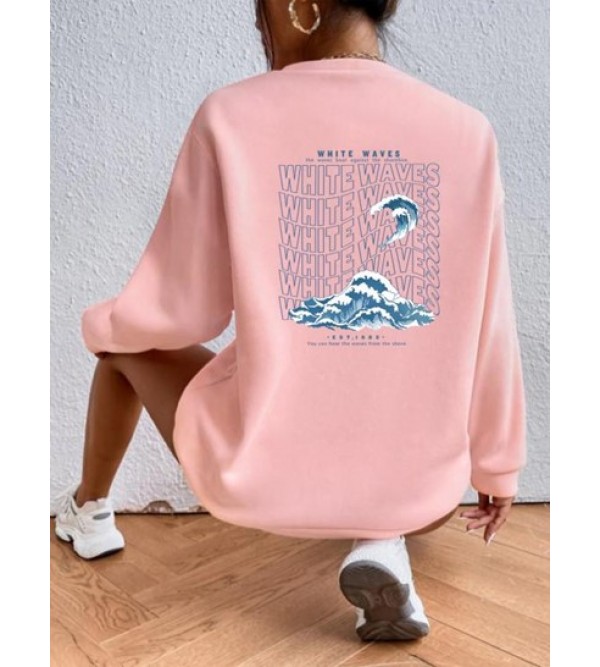 Wave Graphic Pullover Sweatshirt