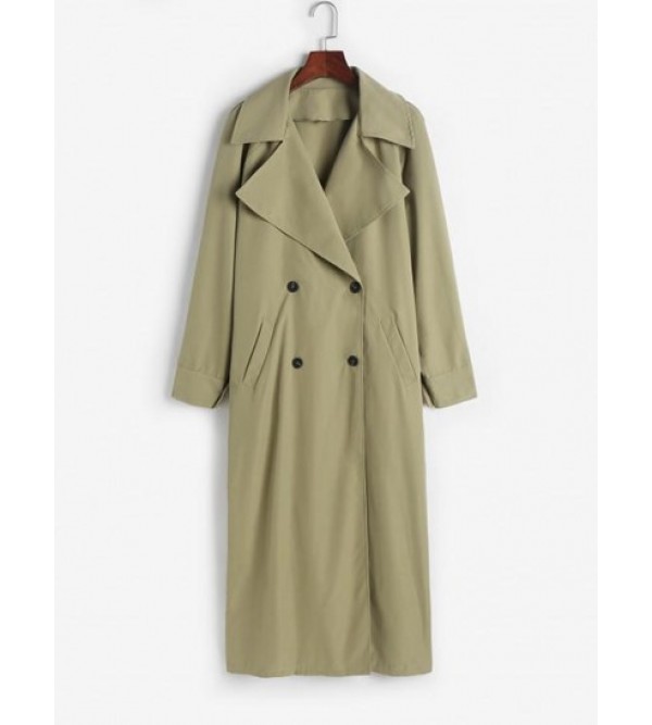 Pocket Double Breasted Maxi Trench Coat