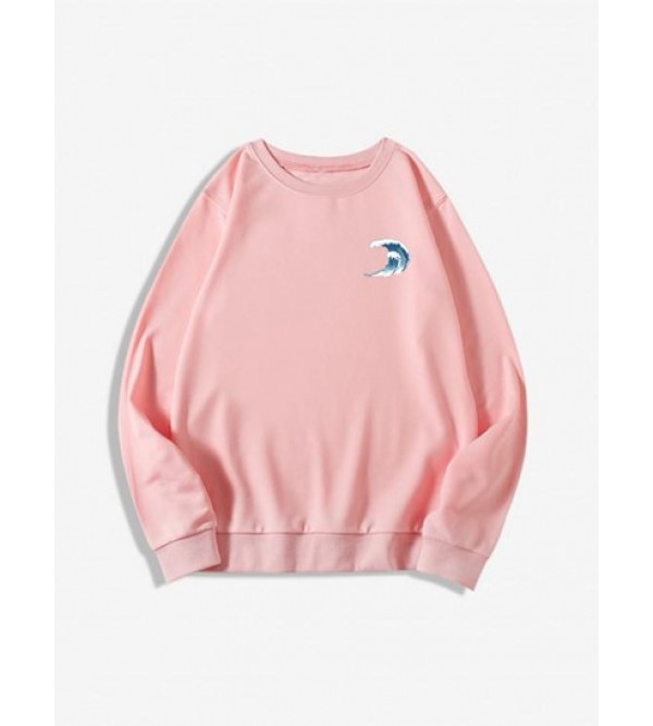 Wave Graphic Pullover Sweatshirt