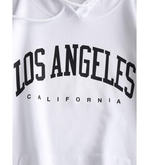 Cotton LOS ANGELES Graphic Pocket Hoodie