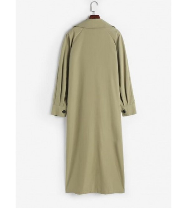 Pocket Double Breasted Maxi Trench Coat